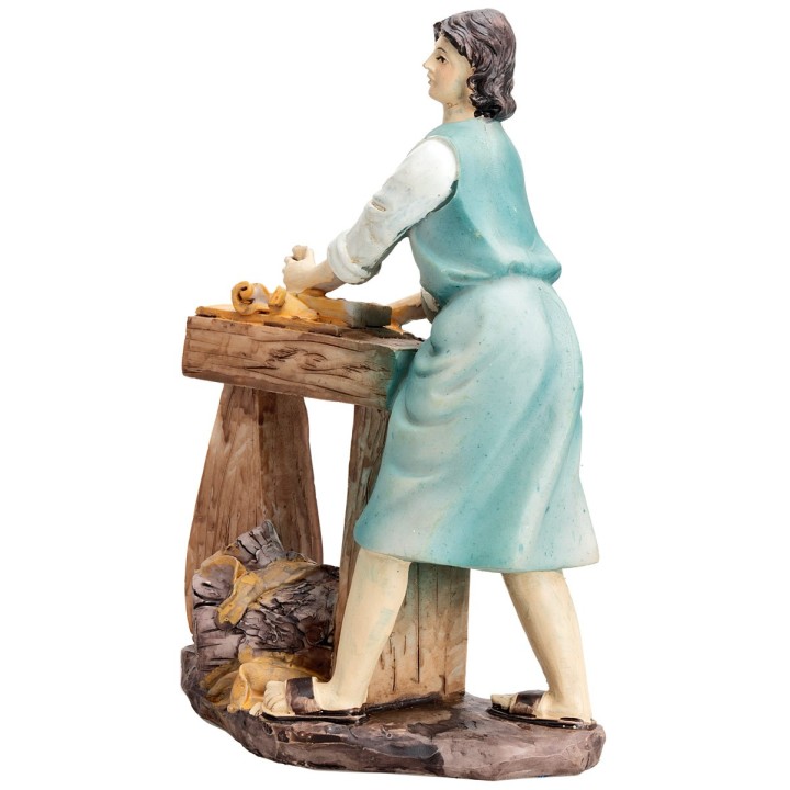 Set 4 statuine mestieri 15 cm in resina