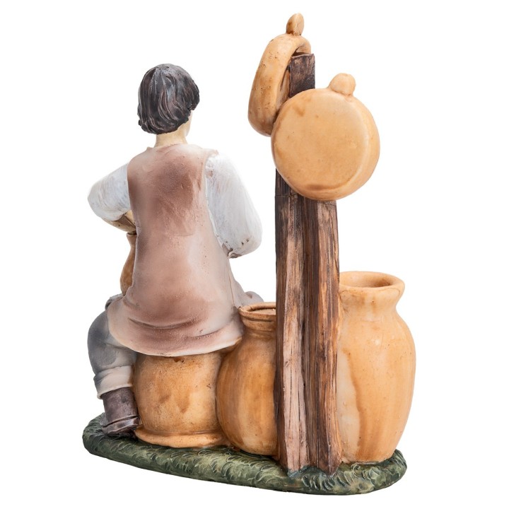 Set of 4 occupational statuettes 15 cm in resin