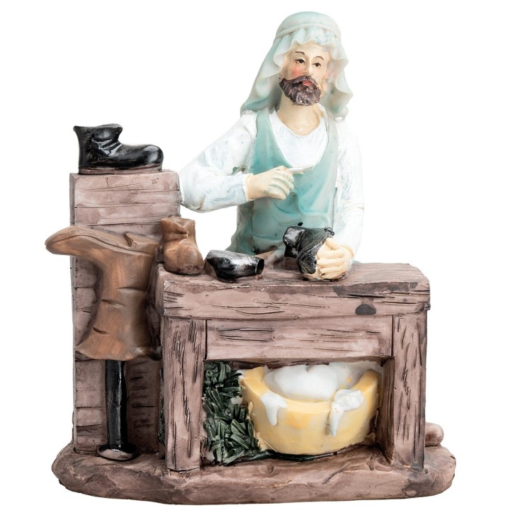Set 4 statuine mestieri 15 cm in resina