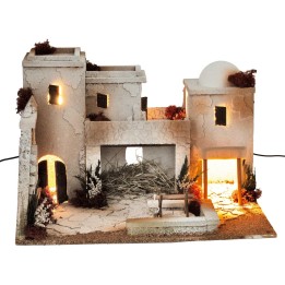 Pesebre árabe iluminado cm 50x40x33 h