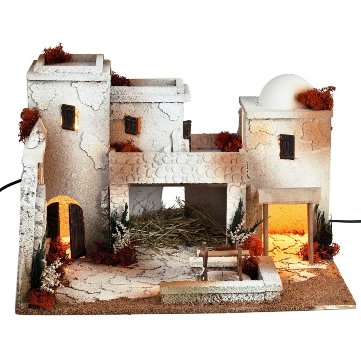 Pesebre árabe iluminado cm 50x40x33 h