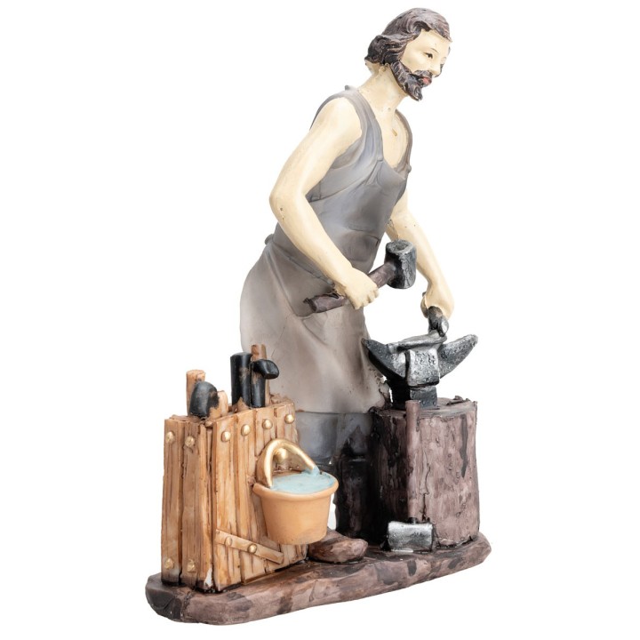 Blacksmith with anvil 20 cm in resin