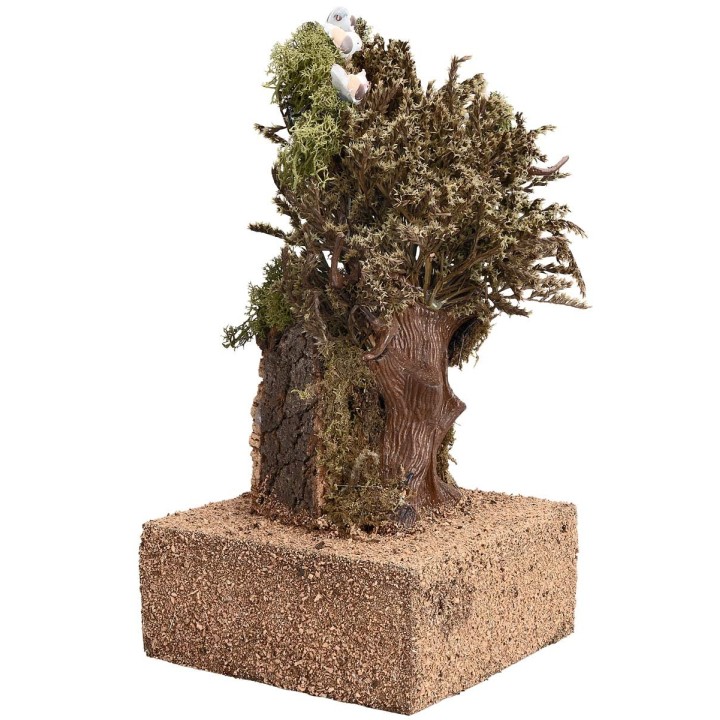 Tree with moving birds cm with double movement cm