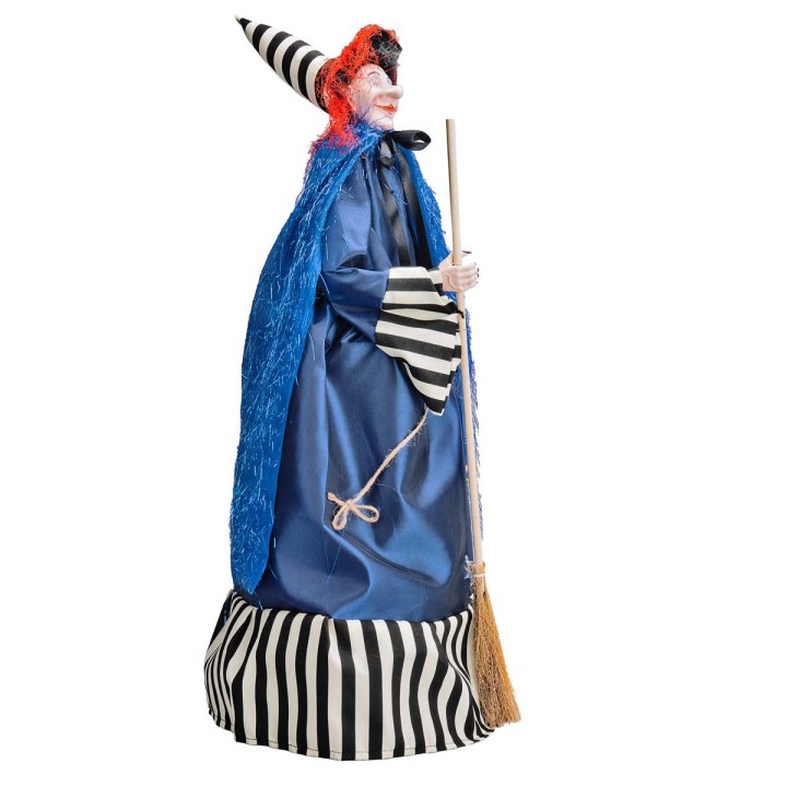 Befana with blue and black lights and sounds 70 cm