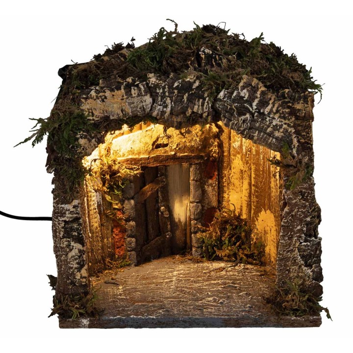 Grotta illuminata cm 25,5x25x25 h