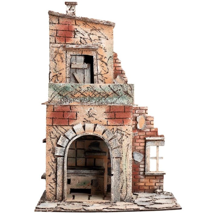 Casa napoletana a due piani con balcone cm 28x20x33,5 h