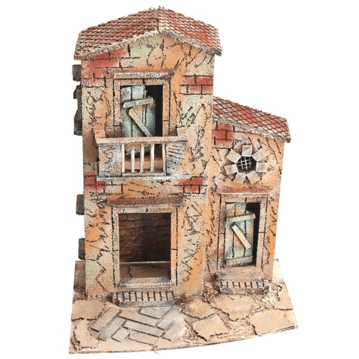 Casa napolitana con balcón cm 28x19,5x36,5 h