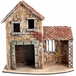 Neapolitan two-story house with storage cm 24.5x15x25.3 h