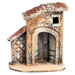 Casa napolitana con arco y techo inclinado cm 9,5x6x10 h