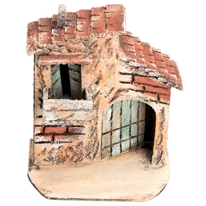 Casa napoletana con arco centrale cm 13x9,5x14,5 h