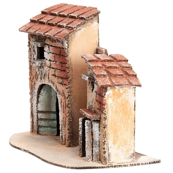 Grupo de casitas napolitanas cm 18x9x14,5 h