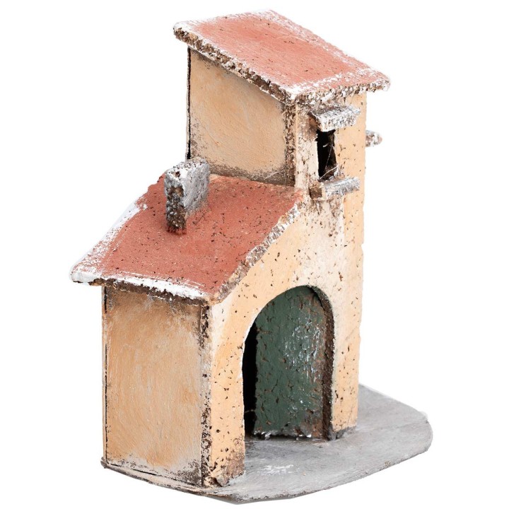 Neapolitan house with half arch cm 11x7.5x13 h
