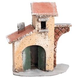 Neapolitan house with half arch cm 11x7.5x13 h