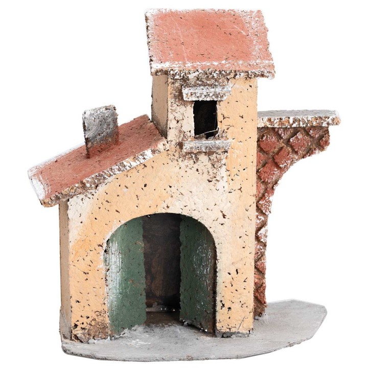 Neapolitan house with half arch cm 11x7.5x13 h
