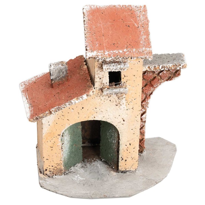 Neapolitan house with half arch cm 11x7.5x13 h