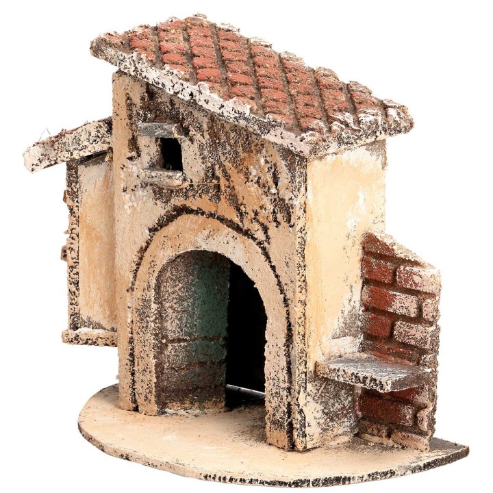 Neapolitan house with large arch cm 12x7x11.5 h