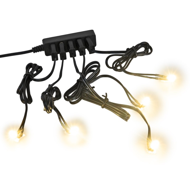 Kit 5 warm white light LEDs with power supply