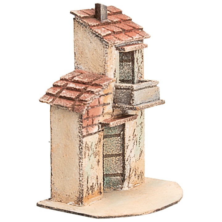 Casa napolitana de dos pisos cm 17,5x9,8x13 h