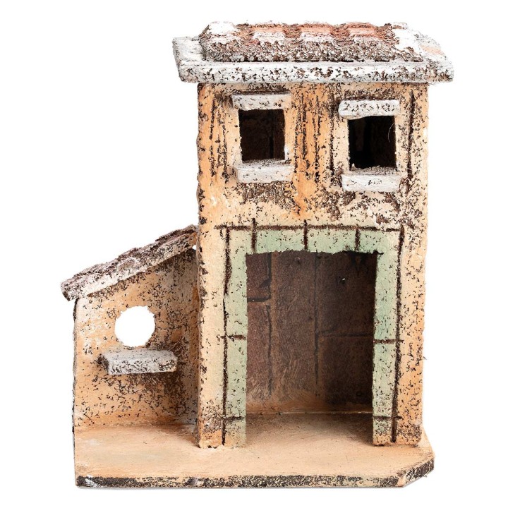 Neapolitan house with door cm 9.3x6x11 h