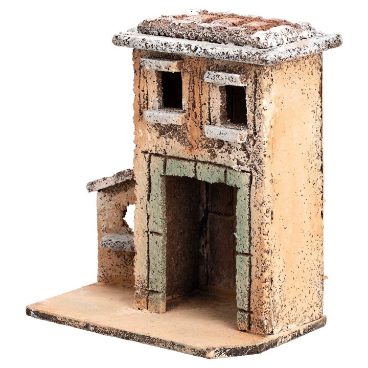 Neapolitan house with door cm 9.3x6x11 h