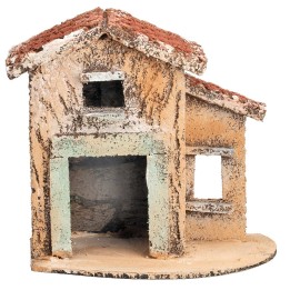 Casa napolitana con puerta y ventana cm 11,6x7x11,3 h