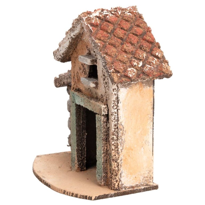 Neapolitan house with sloping roof cm 9.7x6x11.5 h