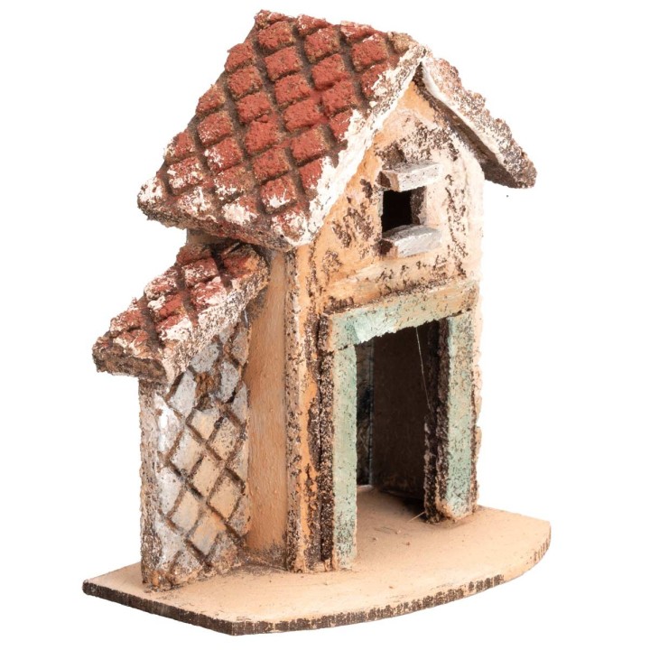 Casetta napoletana con tetto spiovente cm 9,7x6x11,5 h
