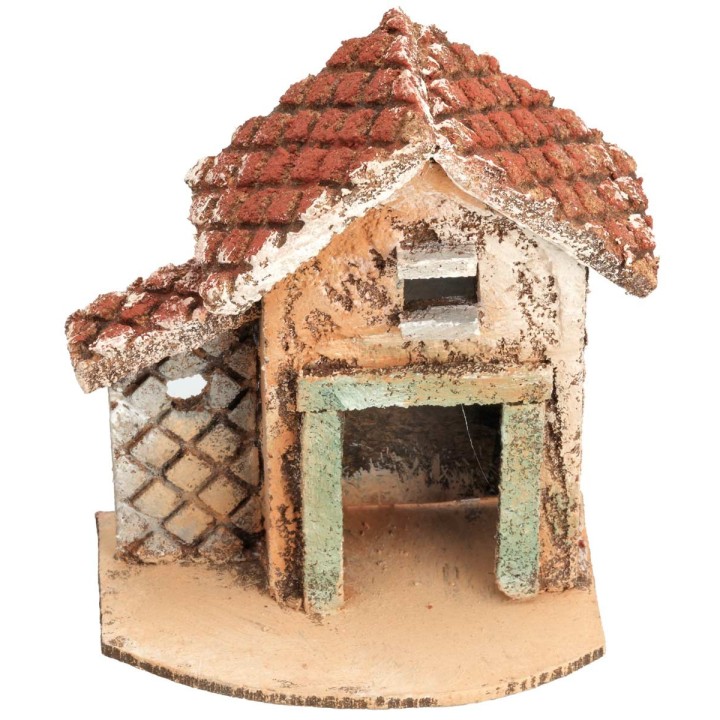 Neapolitan house with sloping roof cm 9.7x6x11.5 h