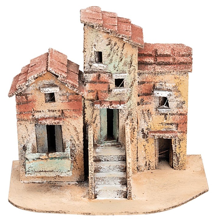 Group of Neapolitan houses cm 18x11.6x15.7 h