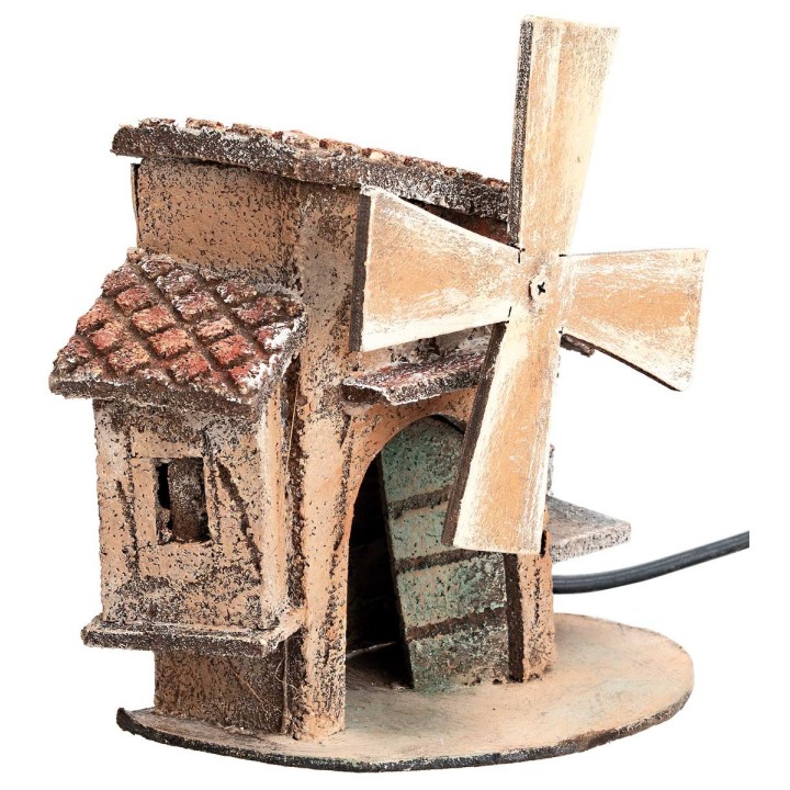 Neapolitan electric working windmill cm 11.5x8.5x12.5 h