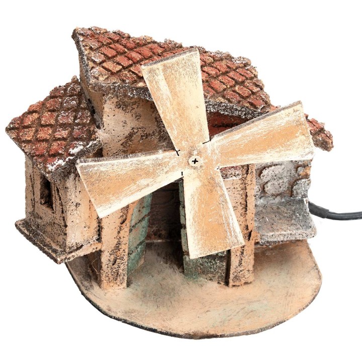 Molino de viento napolitano eléctrico cm 11,5x8,5x12,5 h