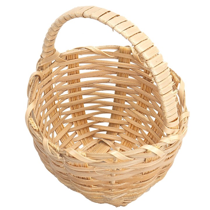 Cesta de mimbre con asa superior cm 6x8 h