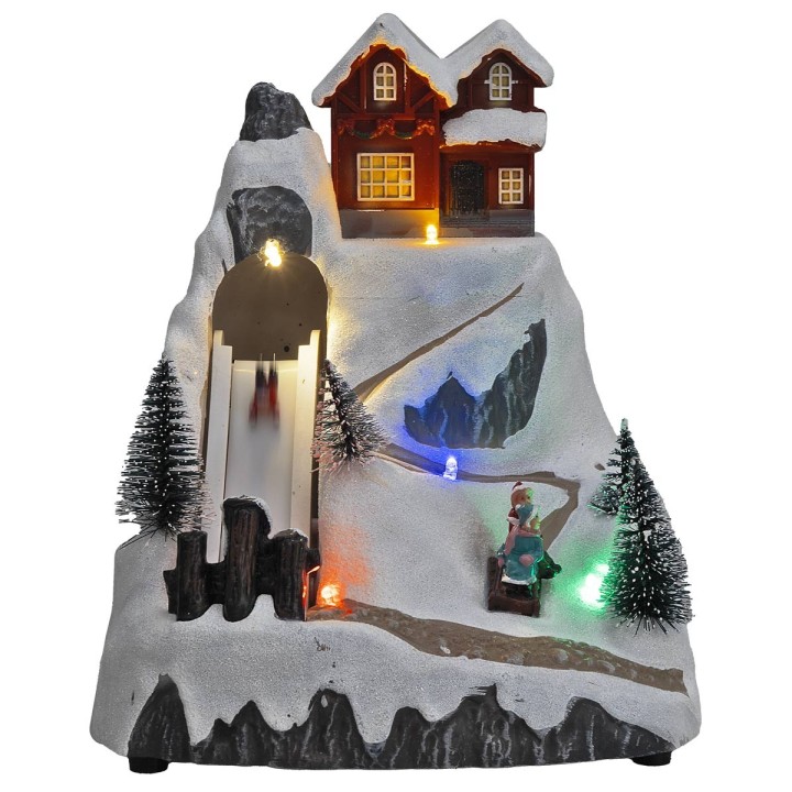 Animated Christmas Village with lights and music