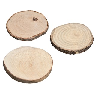 Juego de tres bases de madera cm 0,9x7,6 h