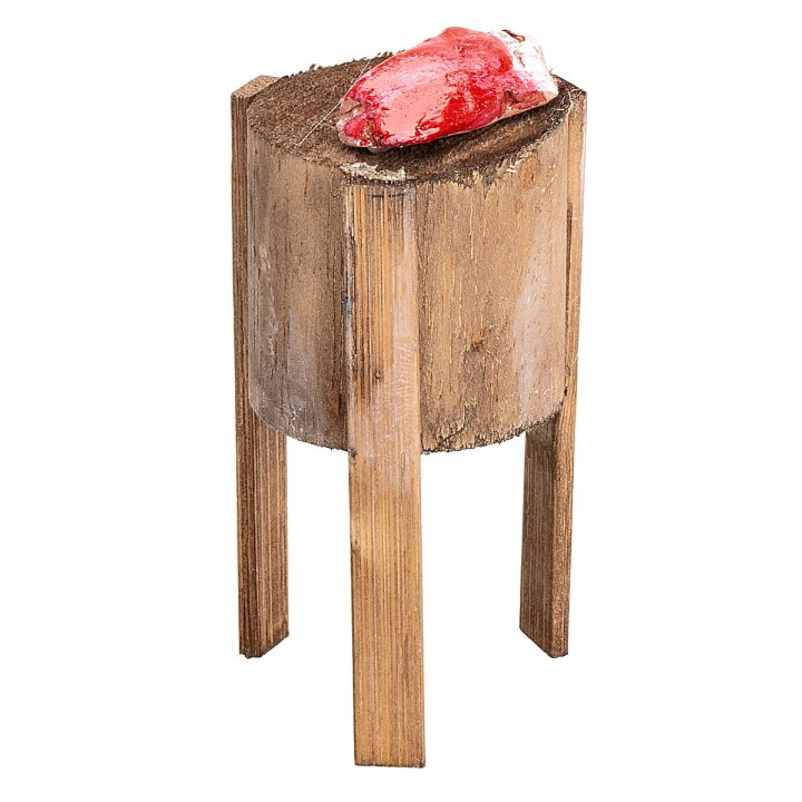 Ceppo da macellaio con carne cm 4x9 h