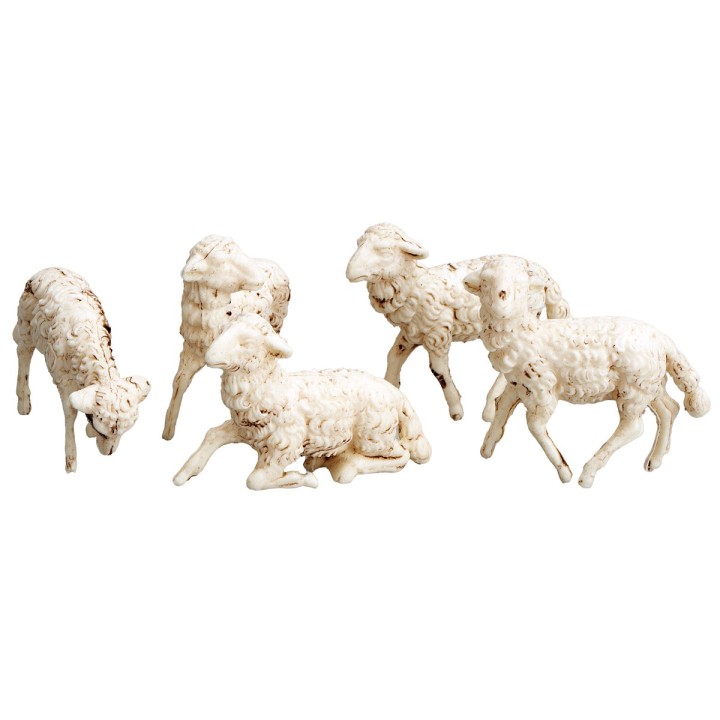 Set 5 pecore in pvc serie Euromarchi per statue da 10 cm
