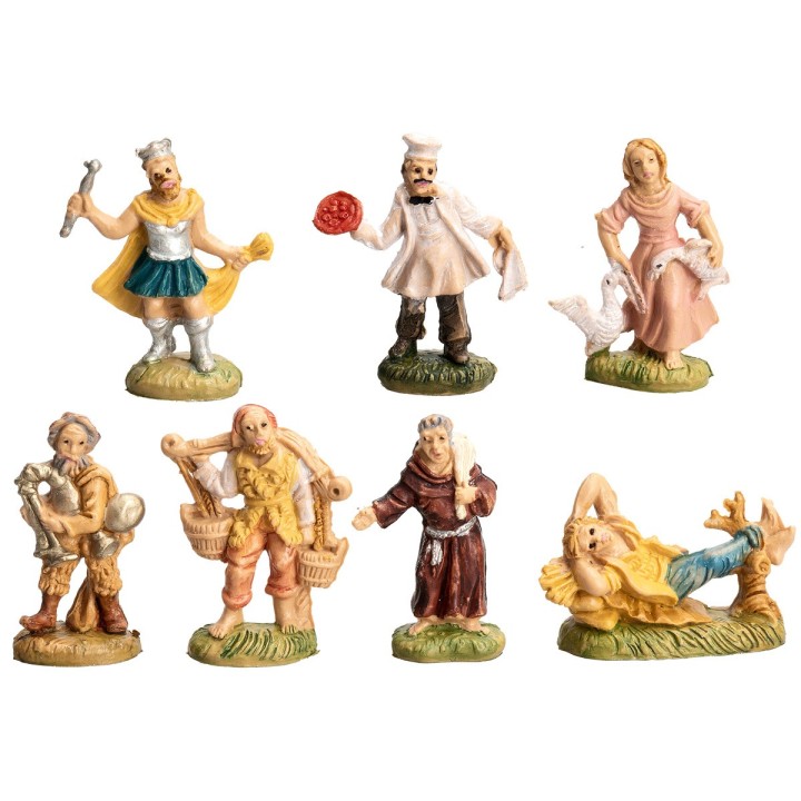 Conjunto de 7 figuritas cm 4 Euromarchi