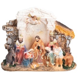 Natividad en resina en bloque 15x4x12