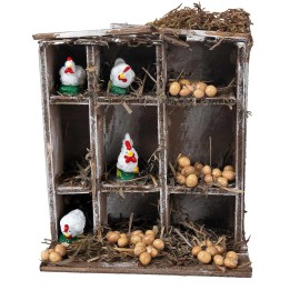 Gallinero de madera cm 12x7x13 h
