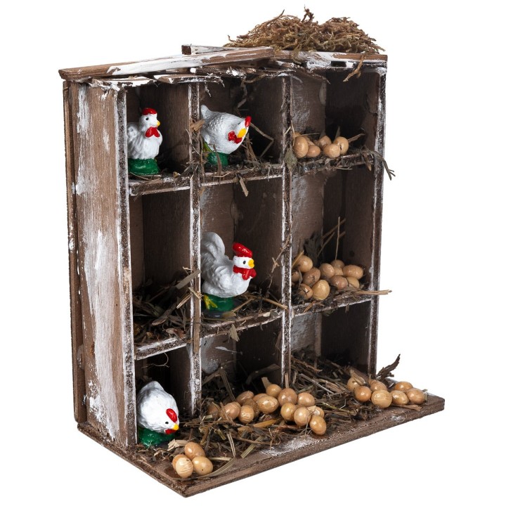 Gallinero de madera cm 12x7x13 h