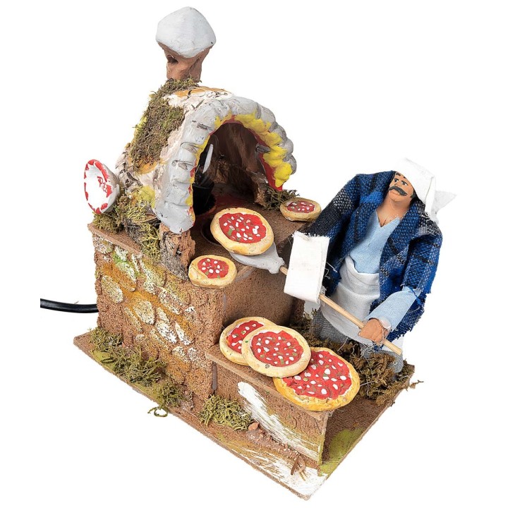 Pizzaiolo con forno 14 cm in movimento con luce funzionante