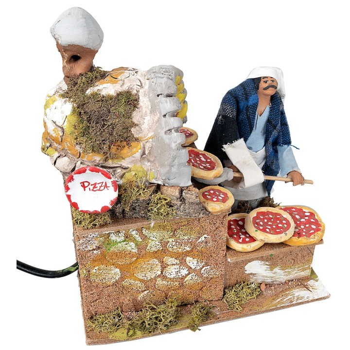 Pizzero con horno 14 cm en movimiento con luz funcionando