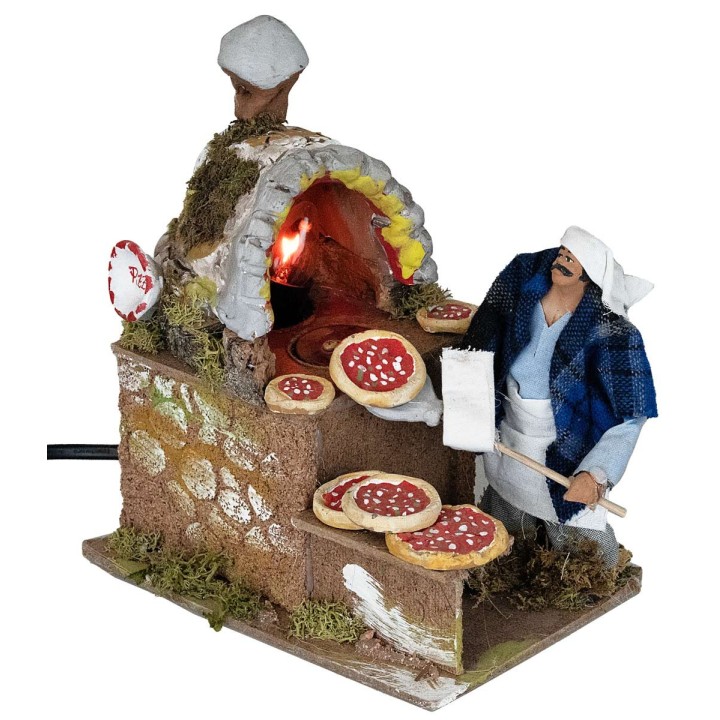 Pizzaiolo con forno 14 cm in movimento con luce funzionante
