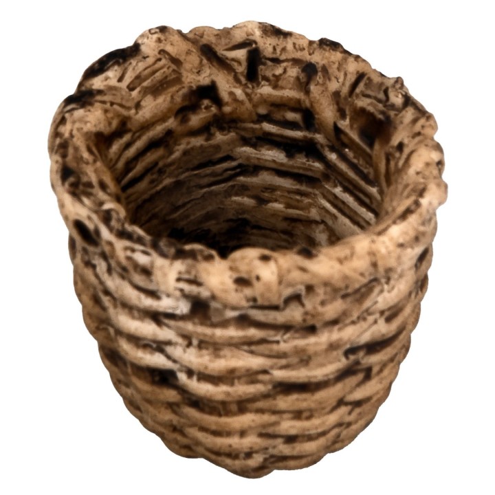 Cesta de resina cm ø 3,5x3,2 h miniaturas pesebre