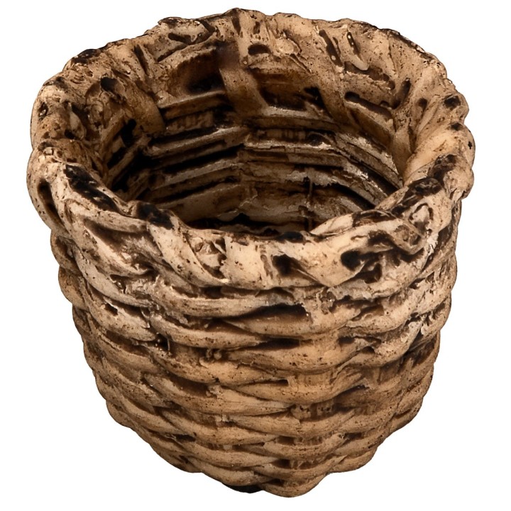 Cesta de resina cm ø 3,5x3,2 h miniaturas pesebre