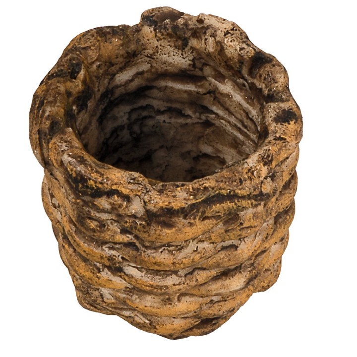 Cesta de resina cm ø 2,4x2,4 h miniaturas pesebre