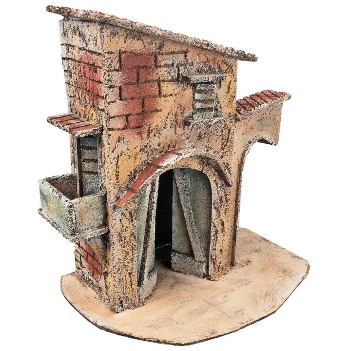Casa napoletana con portico cm 25,5x16,2x26,5 h