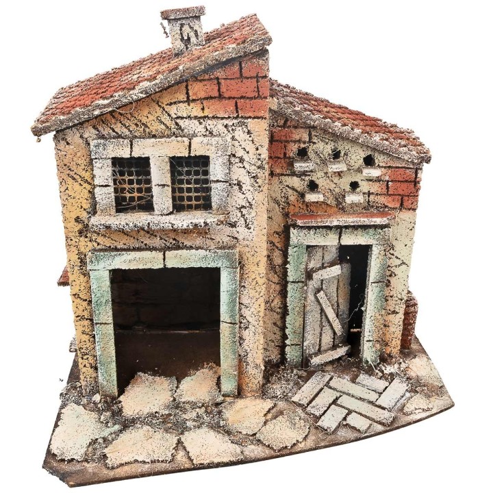 Neapolitan house with two entrances cm 26x16.2x25 h