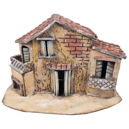 Neapolitan house with two balconies cm 34x17.5x22 h