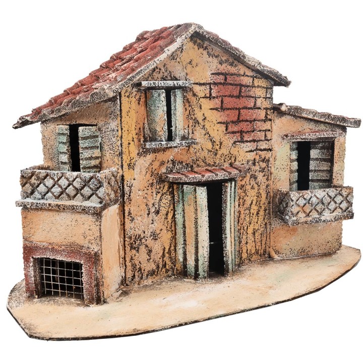 Casa napoletana con due balconi cm 34x17,5x22 h